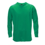 Polyester sportshirt met logo met lange mouwen MKT Maik 135 g/m2 kleur groen