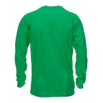 Polyester sportshirt met logo met lange mouwen MKT Maik 135 g/m2 kleur groen