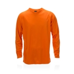 Polyester sportshirt met logo met lange mouwen MKT Maik 135 g/m2 kleur oranje  negende weergave