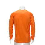 Polyester sportshirt met logo met lange mouwen MKT Maik 135 g/m2 kleur oranje vierde weergave