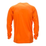 Polyester sportshirt met logo met lange mouwen MKT Maik 135 g/m2 kleur oranje