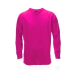 Polyester sportshirt met logo met lange mouwen MKT Maik 135 g/m2 kleur roze  negende weergave