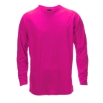 Polyester sportshirt met logo met lange mouwen MKT Maik 135 g/m2 kleur roze