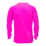 Polyester sportshirt met logo met lange mouwen MKT Maik 135 g/m2 kleur roze