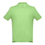 Poloshirts in diverse kleuren en 195 g/m2 katoen THC Adam kleur lichtgroen