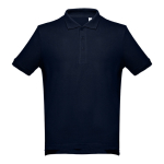 Poloshirts in diverse kleuren en 195 g/m2 katoen THC Adam kleur donkerblauw