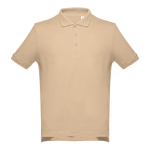 Poloshirts in diverse kleuren en 195 g/m2 katoen THC Adam kleur lichtbruin