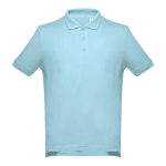 Poloshirts in diverse kleuren en 195 g/m2 katoen THC Adam kleur pastel blauw