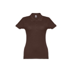 Dames katoenen polo in diverse kleuren 195 g/m2 THC Eve kleur bruin eerste weergave