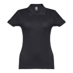 Dames katoenen polo in diverse kleuren 195 g/m2 THC Eve kleur zwart