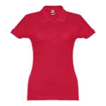 Dames katoenen polo in diverse kleuren 195 g/m2 THC Eve kleur rood