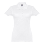 Dames katoenen polo in diverse kleuren 195 g/m2 THC Eve kleur wit