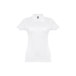 Dames katoenen polo in diverse kleuren 195 g/m2 THC Eve kleur wit eerste weergave