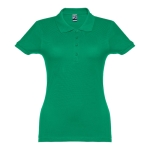 Dames katoenen polo in diverse kleuren 195 g/m2 THC Eve kleur groen