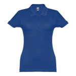 Dames katoenen polo in diverse kleuren 195 g/m2 THC Eve kleur koningsblauw