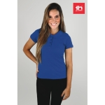 Dames katoenen polo in diverse kleuren 195 g/m2 THC Eve kleur koningsblauw