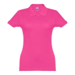 Dames katoenen polo in diverse kleuren 195 g/m2 THC Eve kleur fuchsia