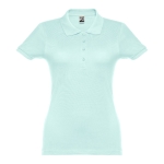 Dames katoenen polo in diverse kleuren 195 g/m2 THC Eve kleur mintgroen