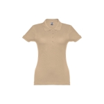 Dames katoenen polo in diverse kleuren 195 g/m2 THC Eve kleur lichtbruin eerste weergave