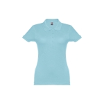 Dames katoenen polo in diverse kleuren 195 g/m2 THC Eve kleur pastel blauw eerste weergave