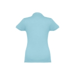 Dames katoenen polo in diverse kleuren 195 g/m2 THC Eve kleur pastel blauw tweede weergave