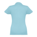 Dames katoenen polo in diverse kleuren 195 g/m2 THC Eve kleur pastel blauw