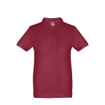 Kinder reclame poloshirts van katoen 195 g/m2 THC Adam Kids kleur bordeaux