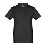 Kinder reclame poloshirts van katoen 195 g/m2 THC Adam Kids kleur zwart eerste weergave