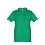 Kinder reclame poloshirts van katoen 195 g/m2 THC Adam Kids kleur groen