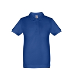 Kinder reclame poloshirts van katoen 195 g/m2 THC Adam Kids kleur koningsblauw