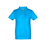 Kinder reclame poloshirts van katoen 195 g/m2 THC Adam Kids kleur cyaan blauw eerste weergave