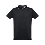 Slim-fit poloshirts met logo van 210 g/m2 THC Rome-katoen kleur zwart eerste weergave