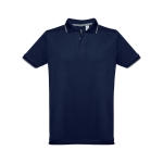 Slim-fit poloshirts met logo van 210 g/m2 THC Rome-katoen kleur blauw eerste weergave