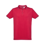 Slim-fit poloshirts met logo van 210 g/m2 THC Rome-katoen kleur rood eerste weergave