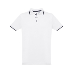 Slim-fit poloshirts met logo van 210 g/m2 THC Rome-katoen kleur wit eerste weergave