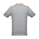 Slim-fit poloshirts met logo van 210 g/m2 THC Rome-katoen kleur grijs tweede weergave