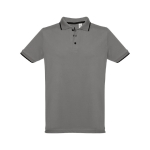 Slim-fit poloshirts met logo van 210 g/m2 THC Rome-katoen kleur donkergrijs eerste weergave