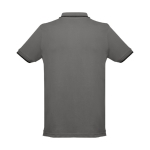 Slim-fit poloshirts met logo van 210 g/m2 THC Rome-katoen kleur donkergrijs tweede weergave