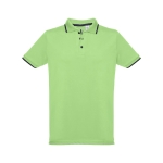 Slim-fit poloshirts met logo van 210 g/m2 THC Rome-katoen kleur lichtgroen eerste weergave