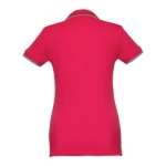 Gepersonaliseerde polo's voor dames van tweekleurig katoen 210 g/m2 THC Rome kleur rood