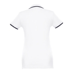 Gepersonaliseerde polo's voor dames van tweekleurig katoen 210 g/m2 THC Rome kleur wit