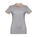 Gepersonaliseerde polo's voor dames van tweekleurig katoen 210 g/m2 THC Rome kleur grijs