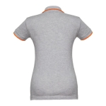 Gepersonaliseerde polo's voor dames van tweekleurig katoen 210 g/m2 THC Rome kleur grijs