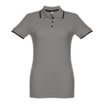 Gepersonaliseerde polo's voor dames van tweekleurig katoen 210 g/m2 THC Rome kleur donkergrijs