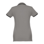 Gepersonaliseerde polo's voor dames van tweekleurig katoen 210 g/m2 THC Rome kleur donkergrijs