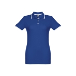 Gepersonaliseerde polo's voor dames van tweekleurig katoen 210 g/m2 THC Rome kleur koningsblauw eerste weergave