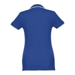 Gepersonaliseerde polo's voor dames van tweekleurig katoen 210 g/m2 THC Rome kleur koningsblauw