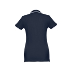 Gepersonaliseerde polo's voor dames van tweekleurig katoen 210 g/m2 THC Rome kleur marineblauw tweede weergave