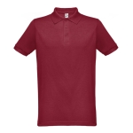 Polo's met full colour logo in katoen en polyester 200 g/m2 THC Berlin kleur bordeaux