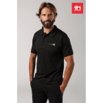 Polo's met full colour logo in katoen en polyester 200 g/m2 THC Berlin kleur zwart luxe weergave